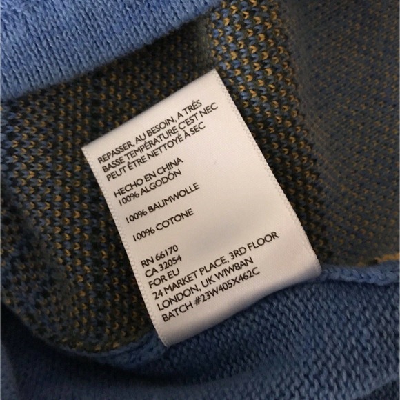 Cooperative Urban Outfitters Blue Palm Tree Sweater Open Strap Back Size XS - Picture 10 of 10